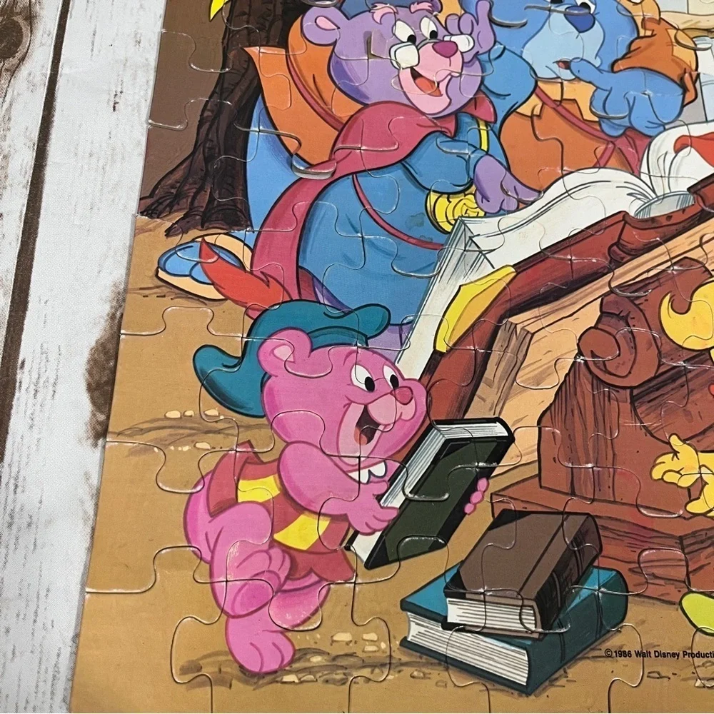 Vintage 1985 Walt Disney Gummi‎ Bears 65 Piece Jigsaw Puzzle Golden Complete